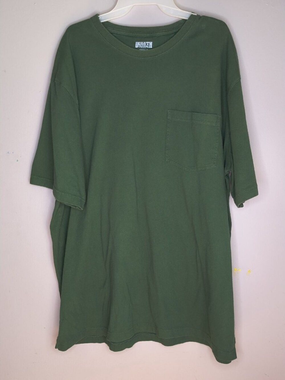 Duluth Long Tail Men’s XL Pocket T Shirt Green Short Sleeve